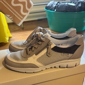 Mephisto Taupe and Charcoal Casual Shoes